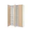 PAX/FORSAND - Wardrobe combination, white/white stained oak effect, 150x60x236 cm