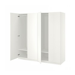 PAX/FORSAND - Lemari pakaian, putih/putih, 200x60x201 cm