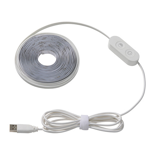 KABBLEKA LED lighting strip with USB