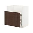METOD/MAXIMERA - Base cab f TALLSJÖN sink, white/Sinarp brown, 80x60 cm