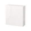 BESTÅ - Kombinasi kabinet dpasang di dnding, putih/Selsviken high-gloss/putih, 60x22x64 cm