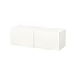 BESTÅ - Wall-mounted cabinet combination, white/Lappviken white, 120x42x38 cm