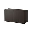 BESTÅ - Wall-mounted cabinet combination, black-brown/Lappviken, 120x42x64 cm