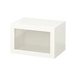 BESTÅ - Wall-mounted cabinet combination, white/Sindvik white clear glass, 60x42x38 cm