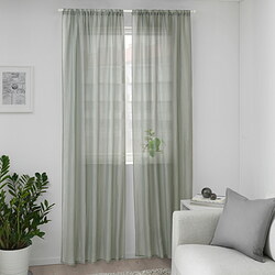 SANDDÅDRA - Sheer curtains, 1 pair, green, 145x250 cm