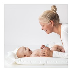 SKÖTSAM - Babycare mat, white, 53x80x2 cm