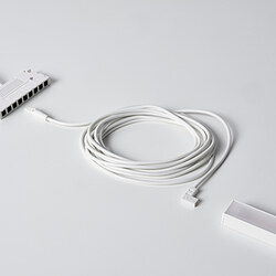 VÅGDAL - Kabel sambungan, putih, 3.5 m