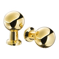 BAGGANÄS - Knob, brass-colour, 20 mm