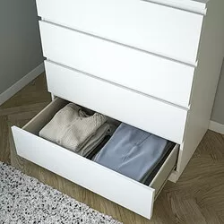 MALM - Chest of 4 drawers, white, 80x100 cm