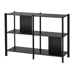 JÄTTESTA - Shelving unit, black, 120x85 cm