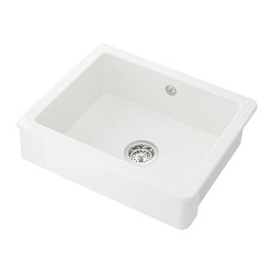 HAVSEN - Sink bowl w visible front, white, 62x48 cm