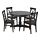 INGATORP/INGOLF - meja dan 4 kursi, hitam/cokelat-hitam, 110/155 cm | IKEA Indonesia - PE803272_S1