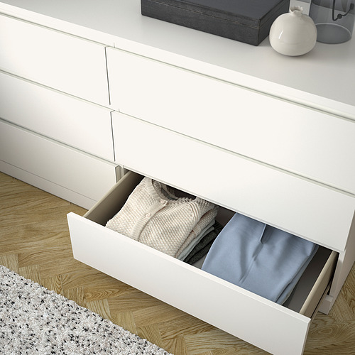 MALM chest of 6 drawers, white, 160x78 cm | IKEA Indonesia