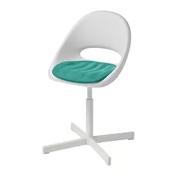 SIBBEN/LOBERGET - Children’s desk chair with pad, white/turquoise