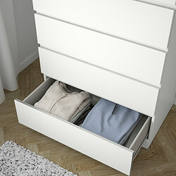MALM - Lemari 6 laci, putih, 80x123 cm
