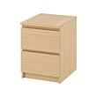 MALM - lemari 2 laci, veneer kayu oak diwarnai putih, 40x55 cm | IKEA Indonesia - PE886219_S2