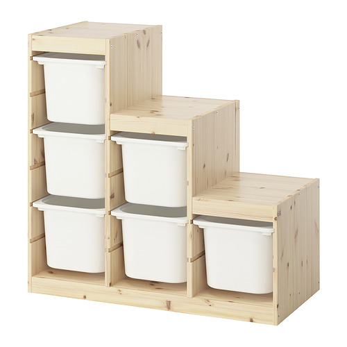 TROFAST storage combination with boxes