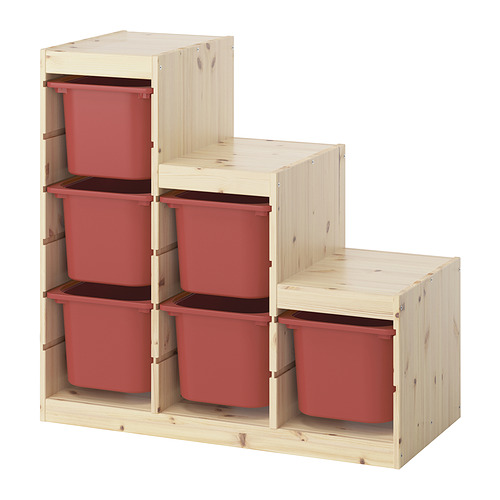 TROFAST storage combination with boxes