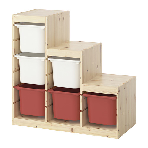 TROFAST storage combination with boxes