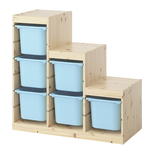 TROFAST storage combination with boxes
