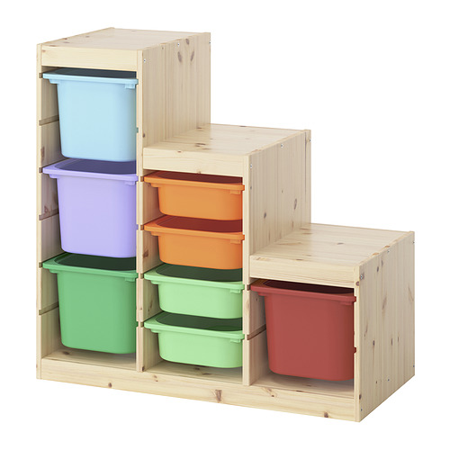 TROFAST storage combination with boxes