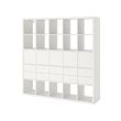 KALLAX - Shelving unit with 10 inserts, white, 182x182 cm