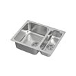HILLESJÖN - Inset sink 1 1/2 bowl, stainless steel, 58x46 cm