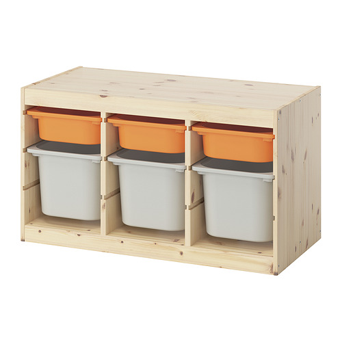 TROFAST storage combination with boxes