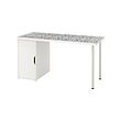 ALEX/LAGKAPTEN - Desk, organic shapes/white black, 140x60 cm