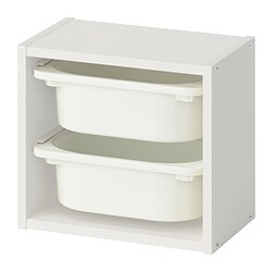 TROFAST - Wall storage, white/white, 34x21x30 cm