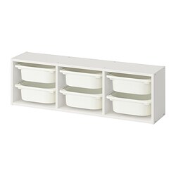 TROFAST - Wall storage, white/white, 99x21x30 cm