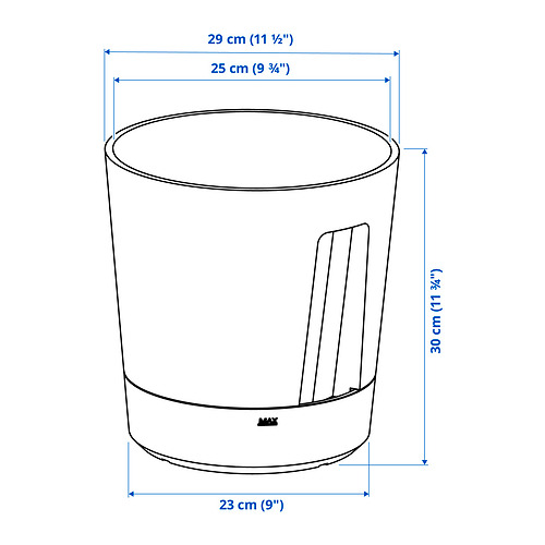 VÅRDTRÄD Measurement Illustration
