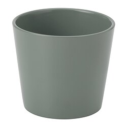 SOJABÖNA - Plant pot, grey/green, 9 cm