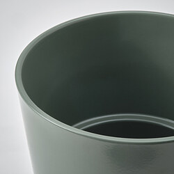 SOJABÖNA - Plant pot, grey/green, 15 cm