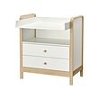 ÄLSKVÄRD - Changing table/chest of drawers, birch/white