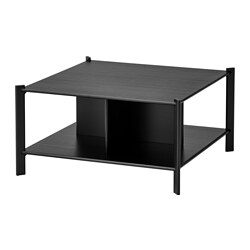 JÄTTESTA - Coffee table, black, 80x80 cm