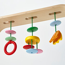 LEKA - Baby gym, birch plywood/multicolour
