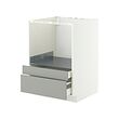 METOD/MAXIMERA - Kbnt dsr untuk kombinasi oven/laci, putih/Havstorp abu-abu muda, 60x60x80 cm