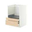 METOD/MAXIMERA - Kbnt dsr untuk kombinasi oven/laci, putih/Askersund efek kayu ash terang, 60x60x80 cm