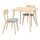 LISABO/LISABO - meja dan 2 kursi, kayu ash/Tallmyra putih/hitam, 88x78 cm | IKEA Indonesia - PE924444_S1