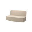 NYHAMN - 3-seat sofa-bed, with foam mattress/Naggen beige