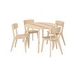 LISABO/LISABO - Table and 4 chairs, ash veneer/ash, 105 cm
