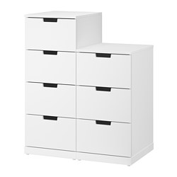 NORDLI - Lemari 7 laci, putih, 80x99 cm