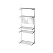 KUNGSFORS - Suspension rail with shelf/wll grid, stainless steel