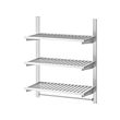 KUNGSFORS - Suspension rail w shelves and rail, stainless steel