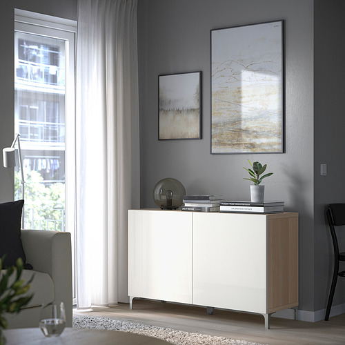 BESTÅ lemari penyimpanan berlapis + pintu