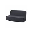 NYHAMN - 3-seat sofa-bed, with pocket spring mattress/Naggen dark grey