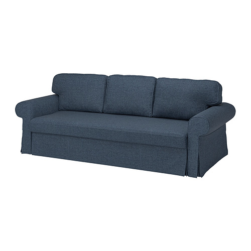 VRETSTORP cover for 3-seat sofa-bed, Kilanda dark blue IKEA