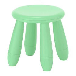 MAMMUT - Bangku kecil anak, dalam/luar ruang/hijau muda