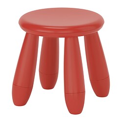 MAMMUT - Children's stool, in/outdoor/red